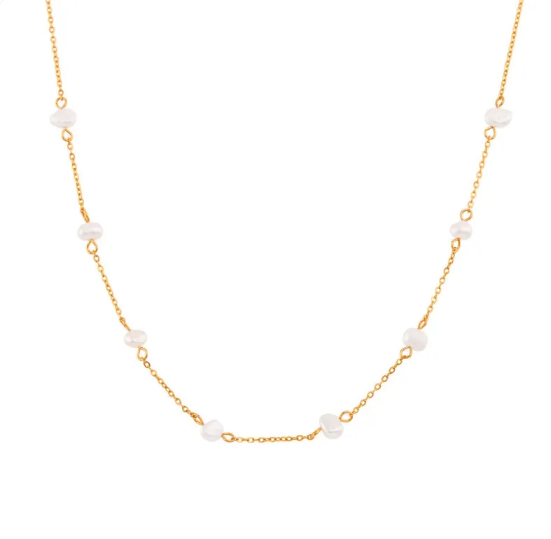 Nemesacél gyöngyös nyak- és csuklóékszer-garnitúra